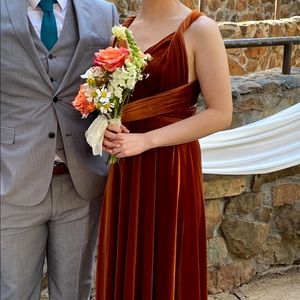 Burnt Orange Infinity Bridesmaid Dress